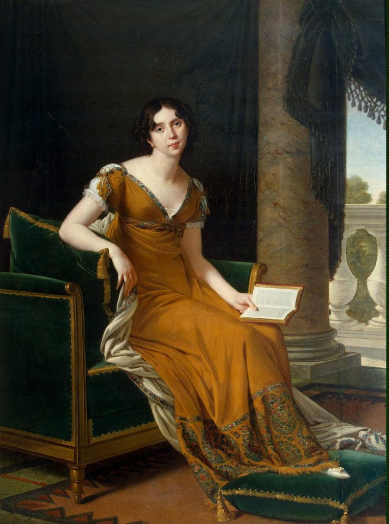 Yelizaveta Demidova,wearing a Kashmiri Shawl - Journey of the Kashmir shawl: Iran, west Asia and Russia
