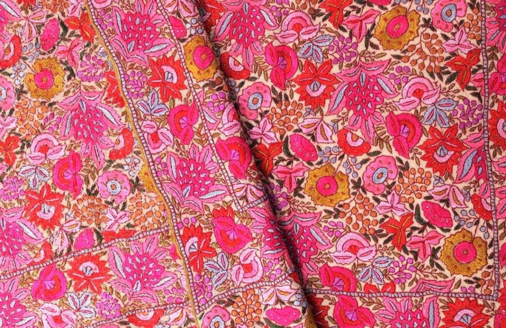 Garden Of Paradise Do-Rukha Embroidered Pashmina Shawl