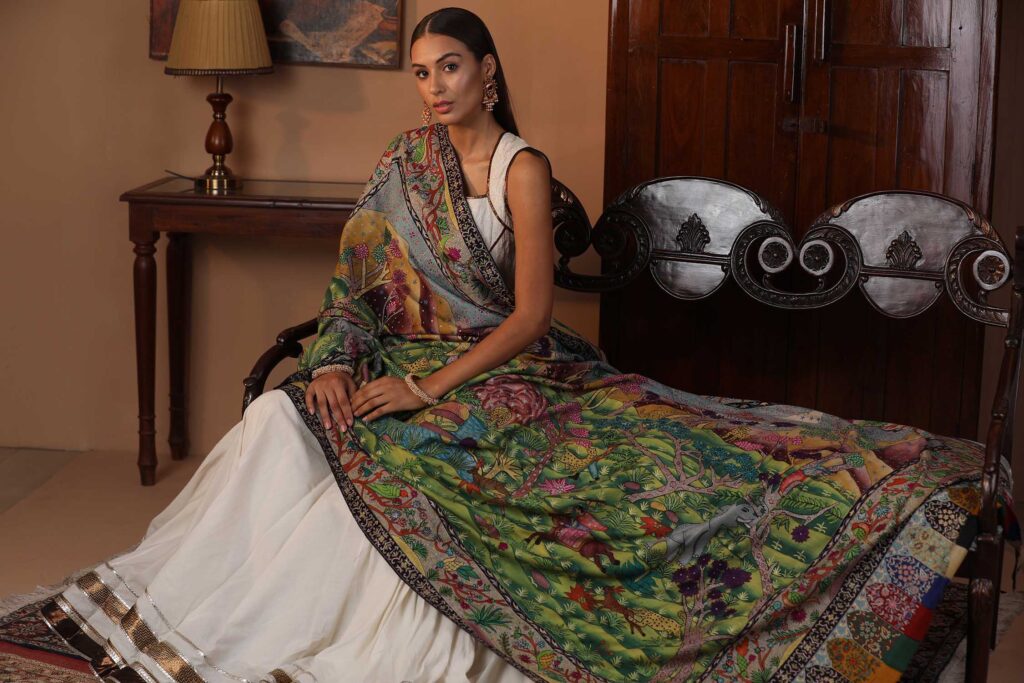 Kalamkari Pashmina Shawl