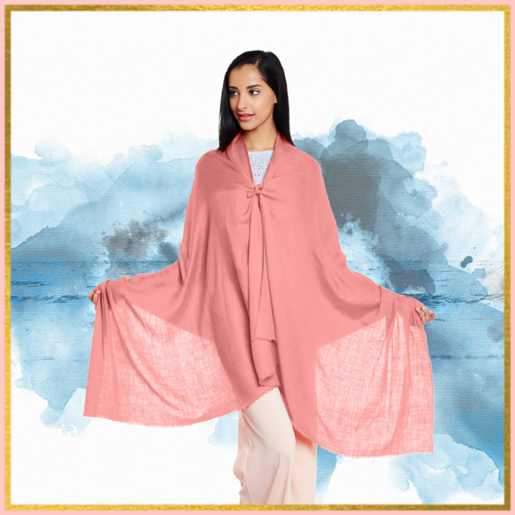Coral Pashmina Shawl