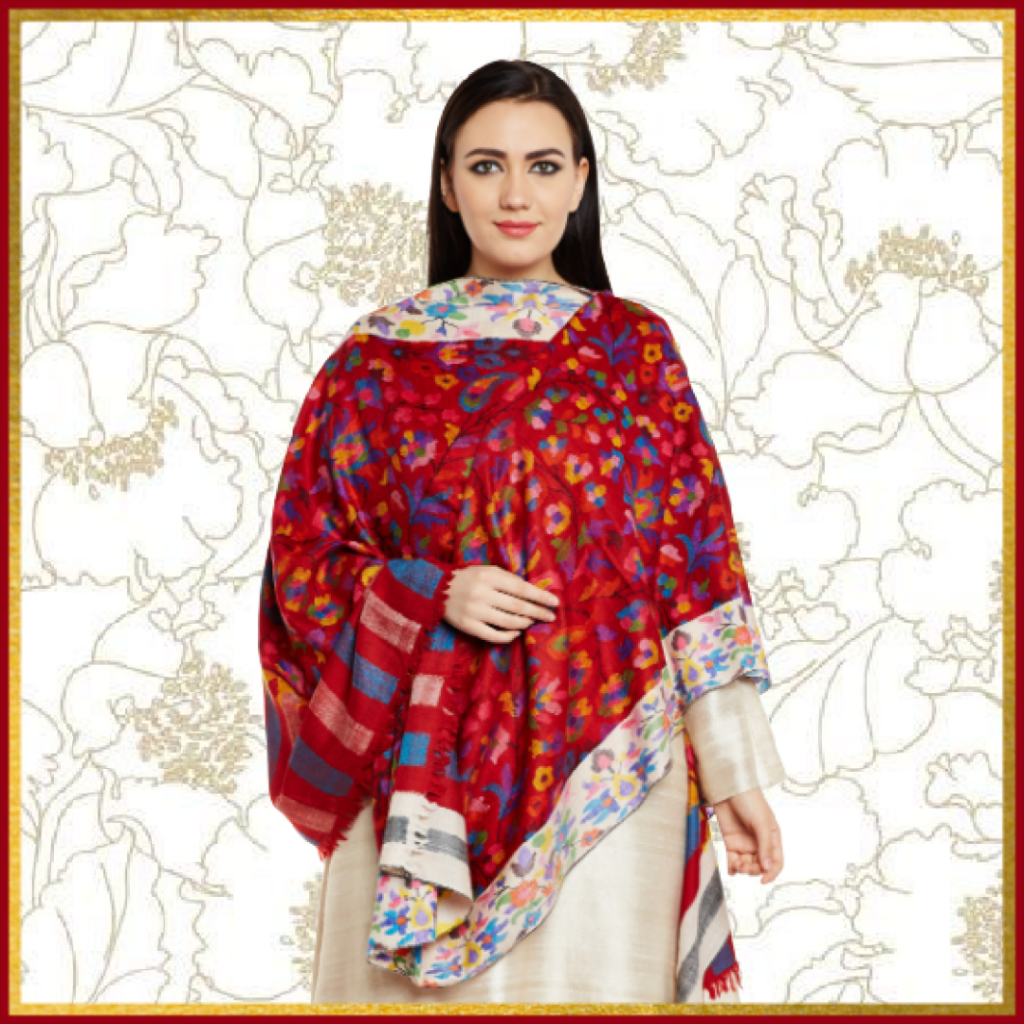 Red Kani Shawl