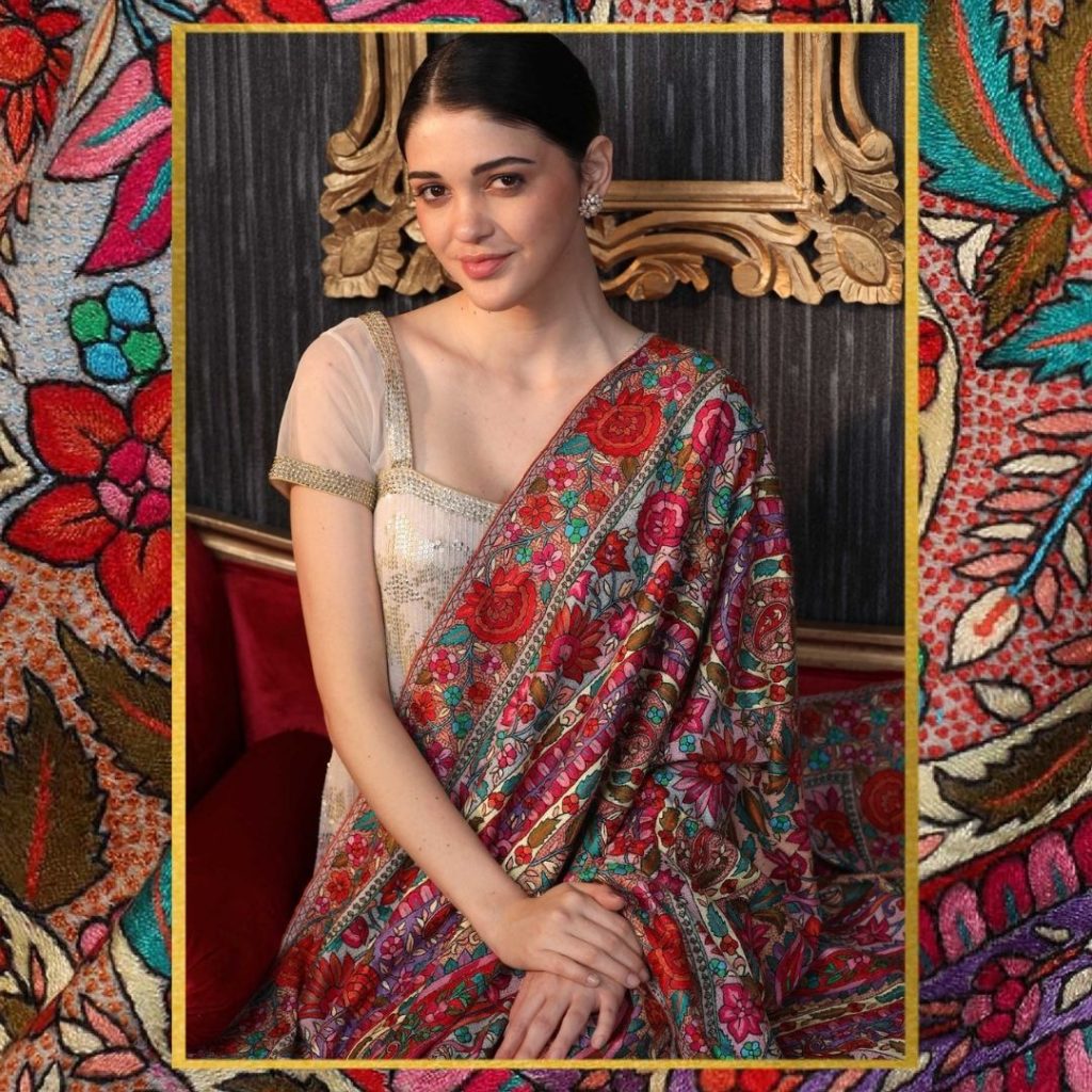 Papier Mache Embroidered Pashmina Shawl