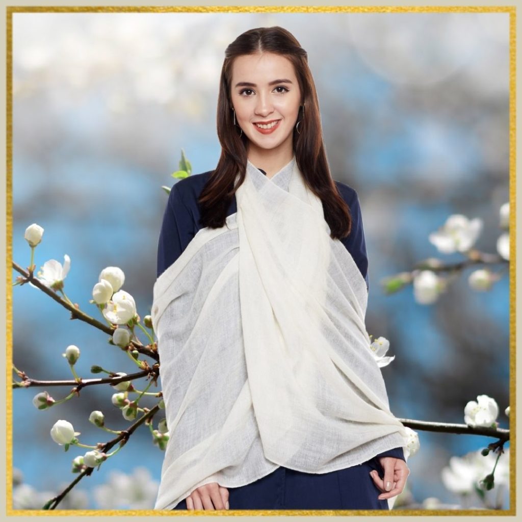 ivory cashmere wrap