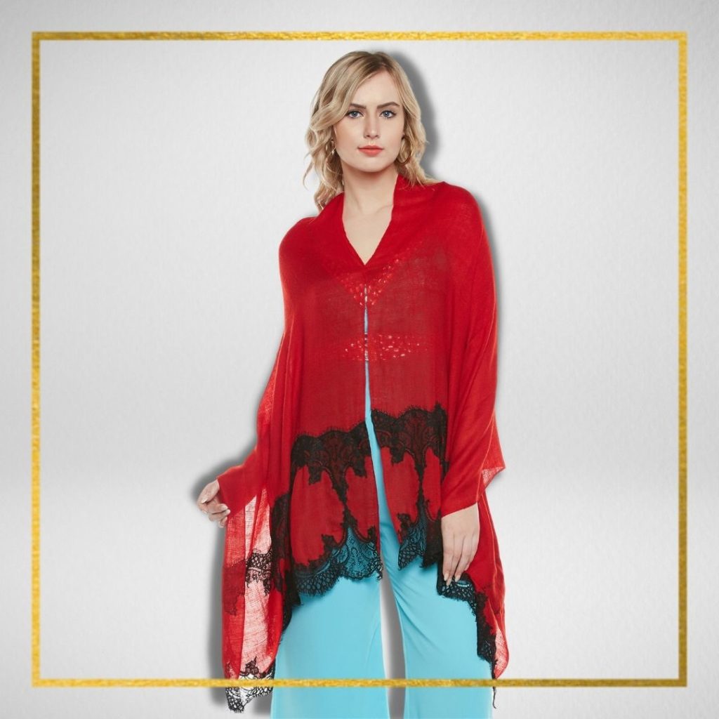 lace cashmere wrap