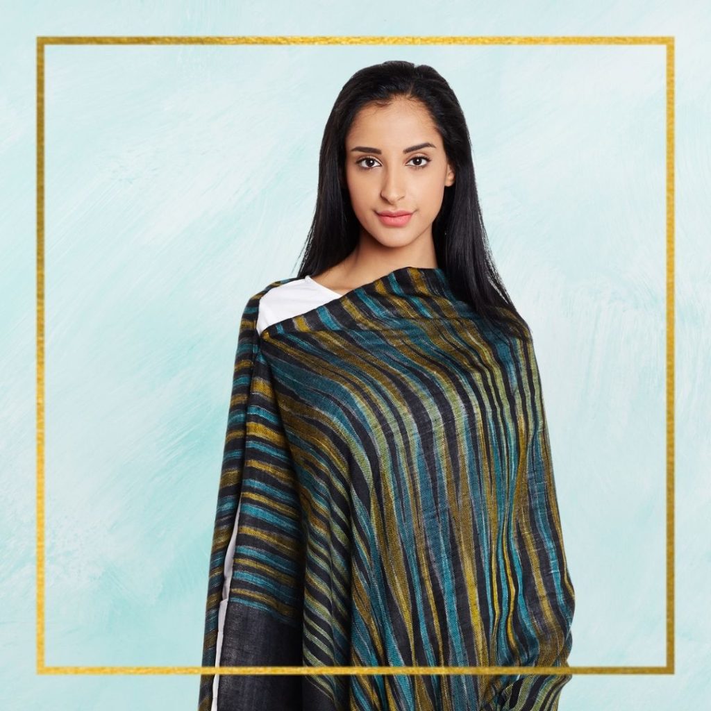 striped pashmina shawl