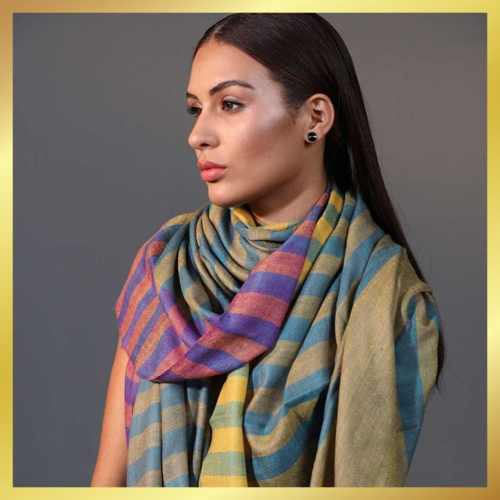 patterned pashmina wrap