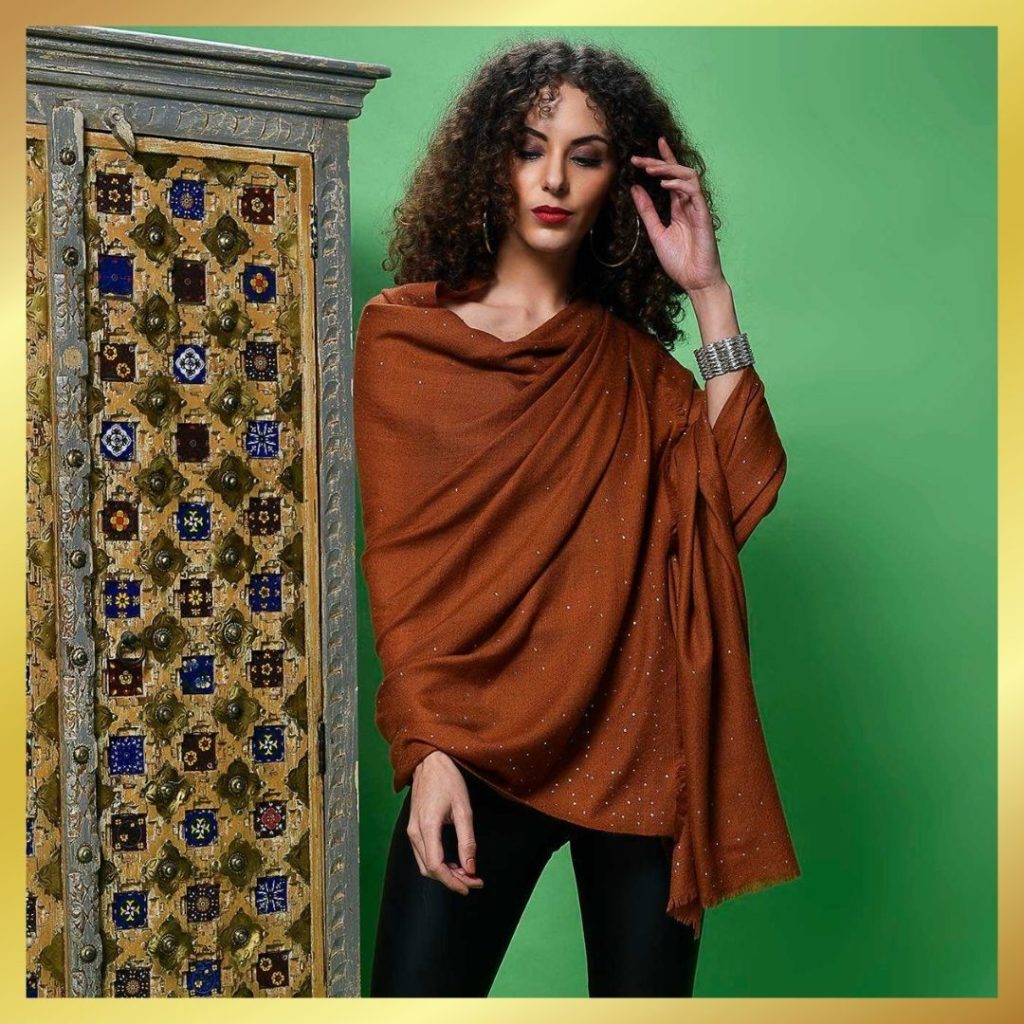 swarovski crystals pashmina shawl