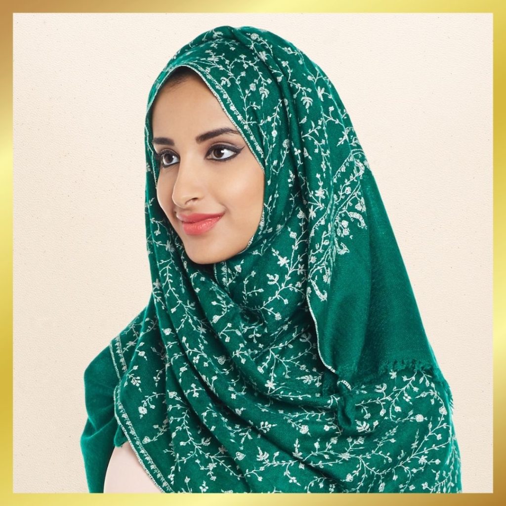 embroidered pashmina headscarf