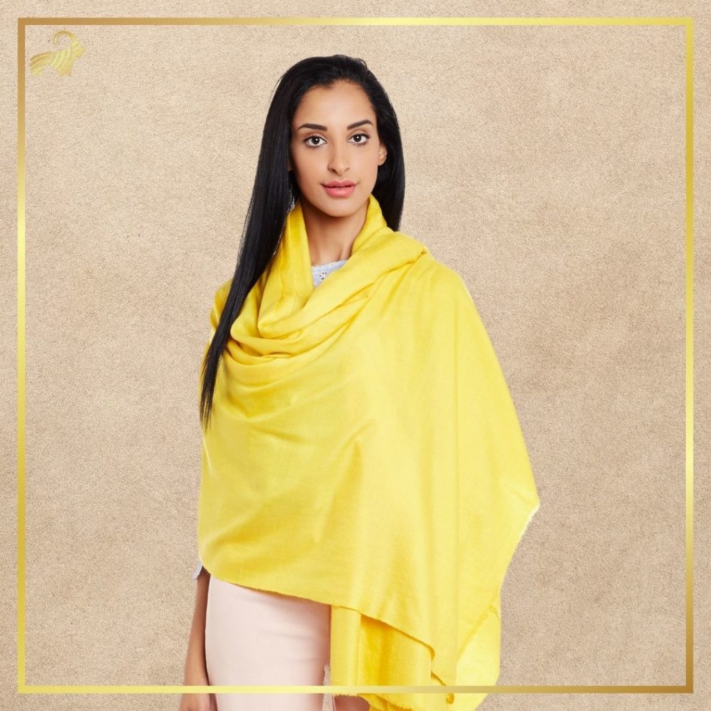 yellow pashmina shawl