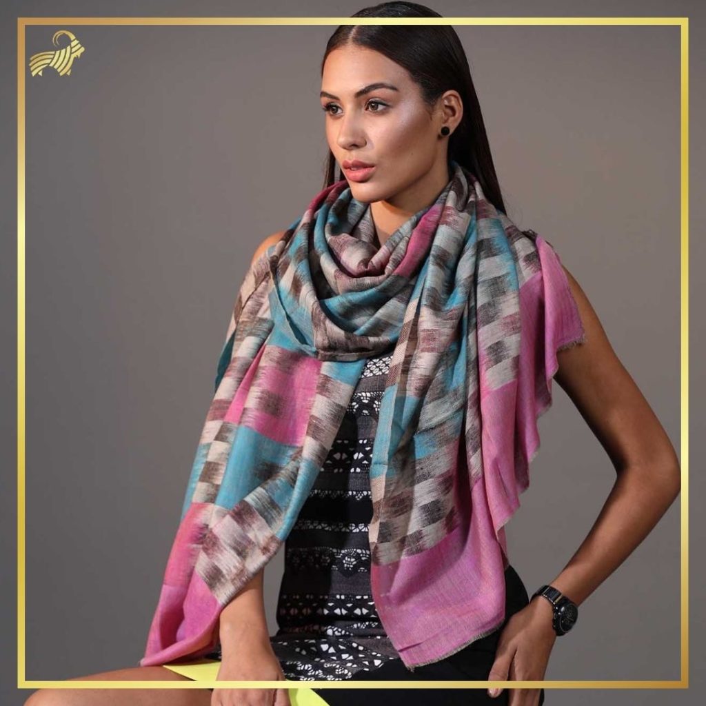 patterned pashmina shawl