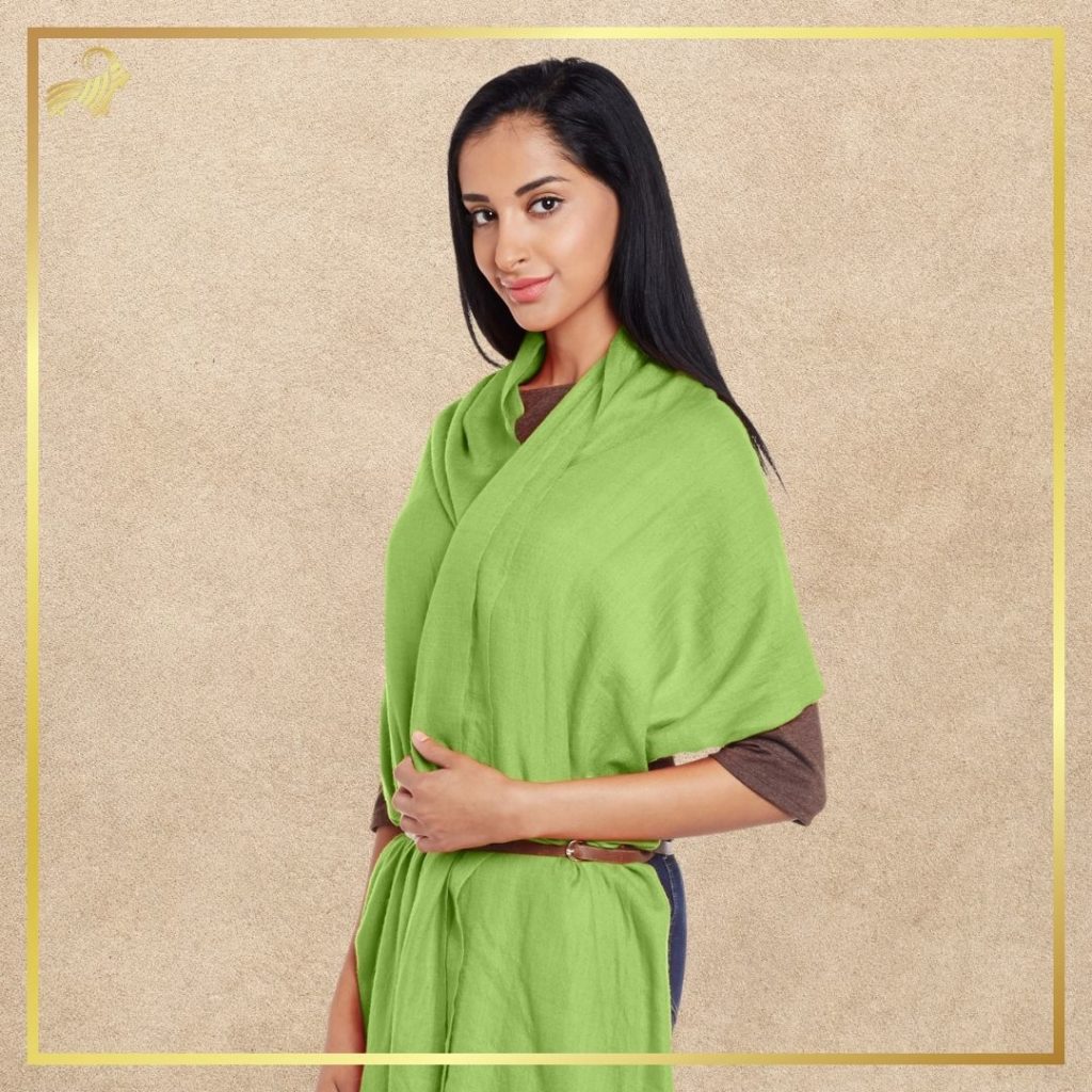 green pashmina shawl