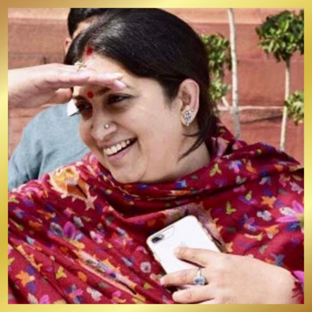 smriti irani in pashmina