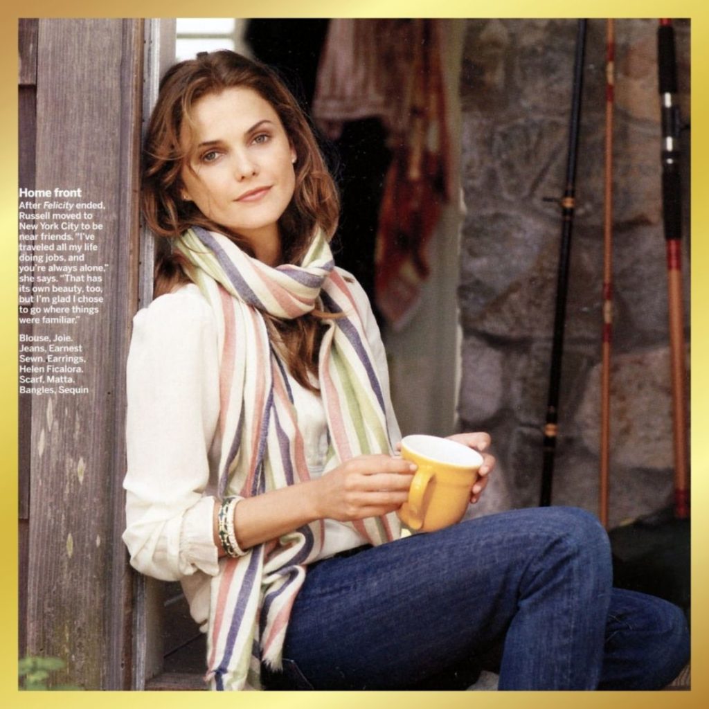 Keri Russel in pashmina