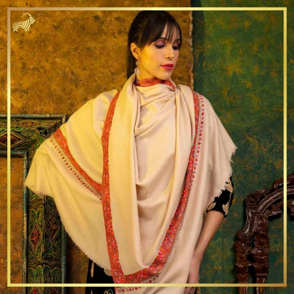 hand embroidered pashmina shawl