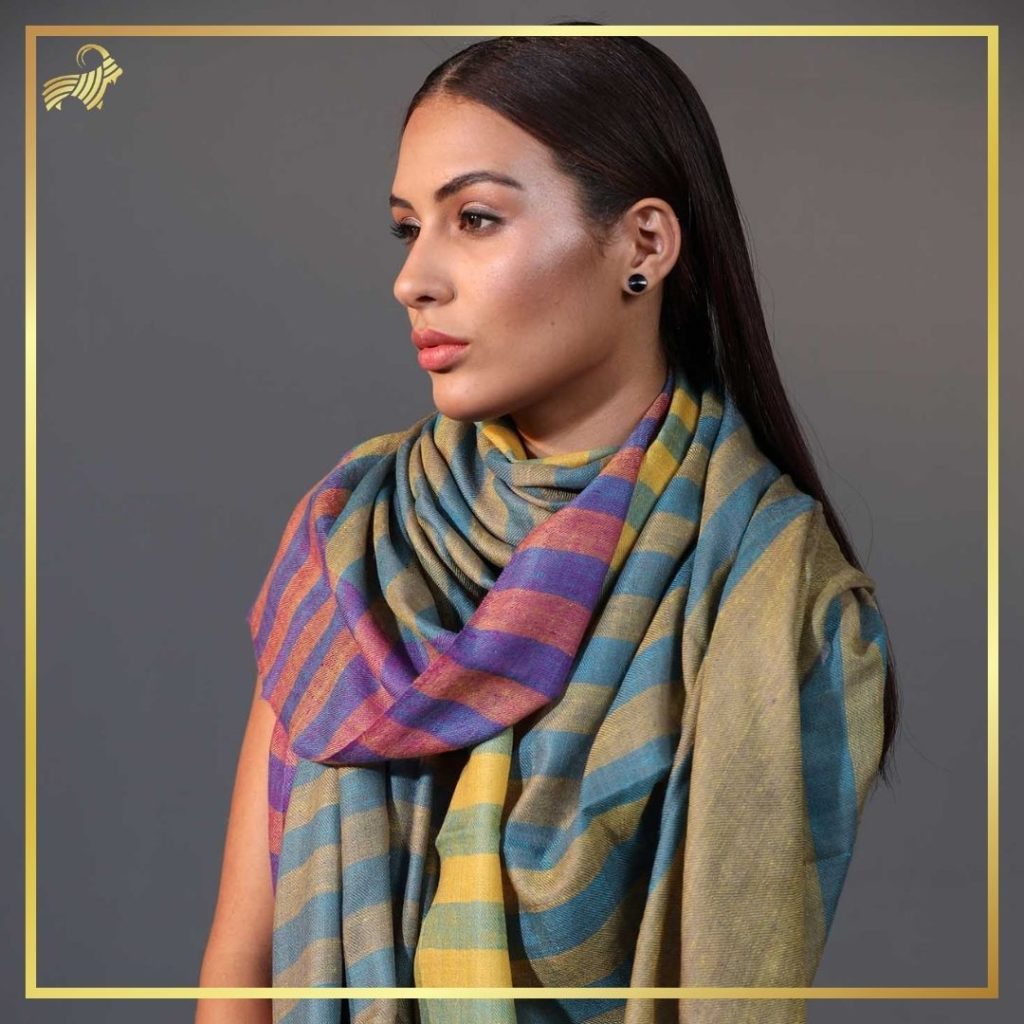 striped cashmere wrap
