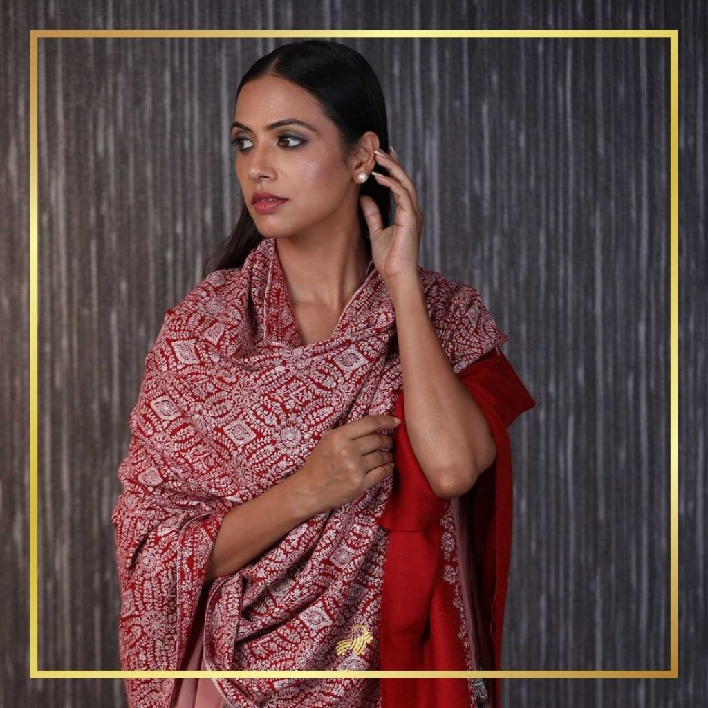 sozni embroidered pashmina shawl
