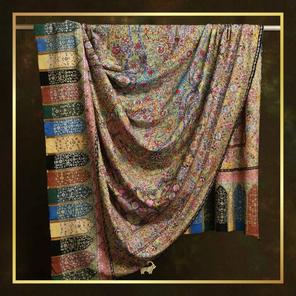 kalamkari pashmina shawl
