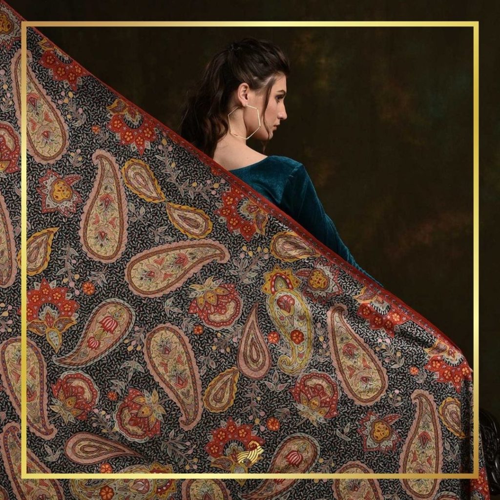 kalamkari pashmina shawl