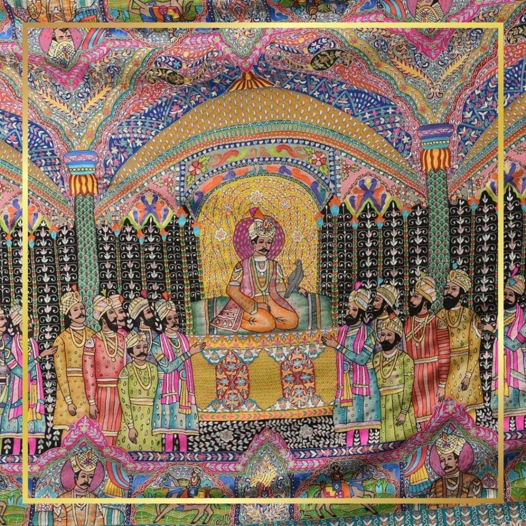 kalamkari pashmina shawl