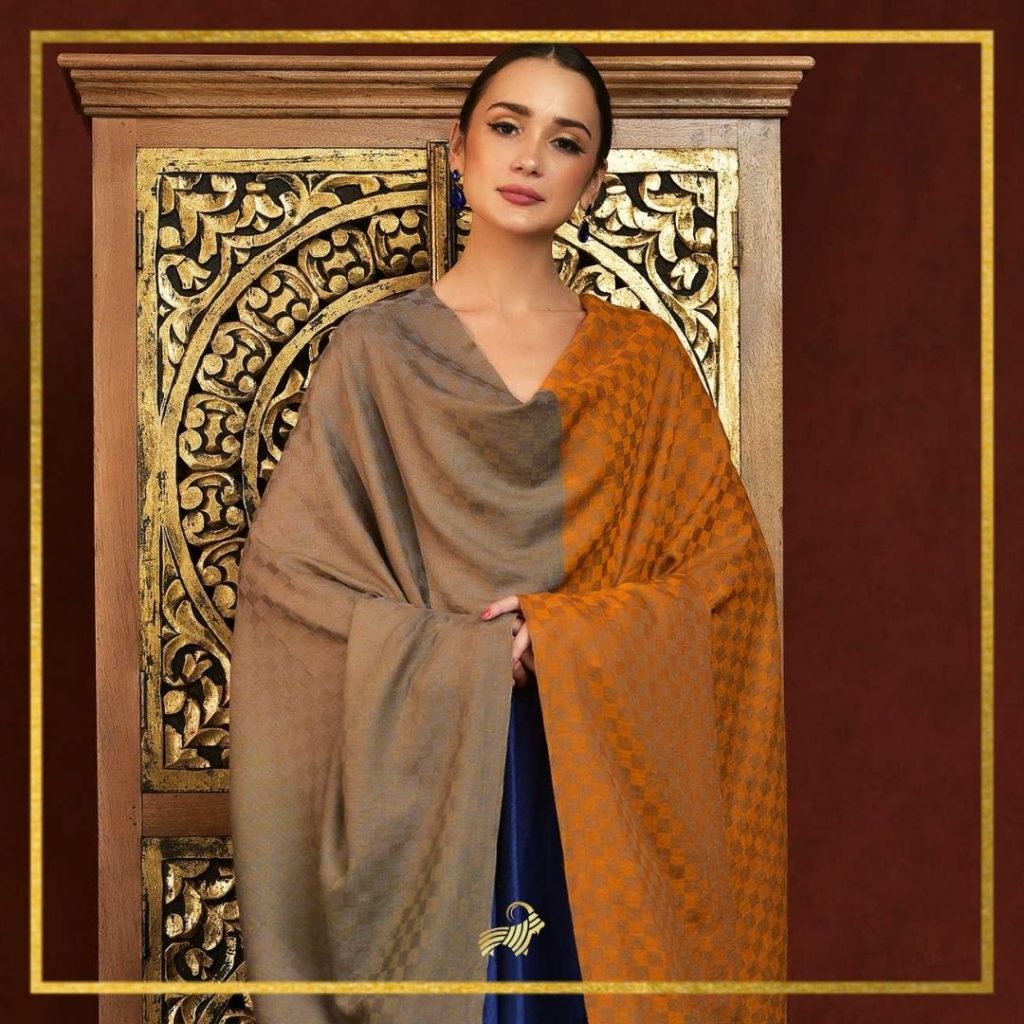 patterned pashmina shawl