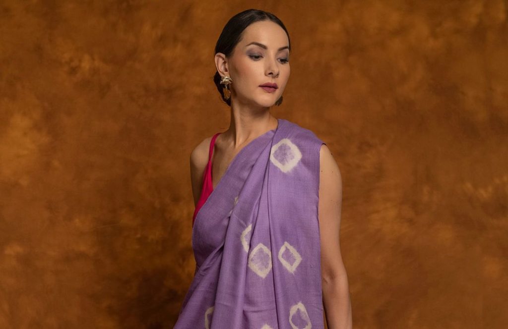 Shibori Cashmere Wrap