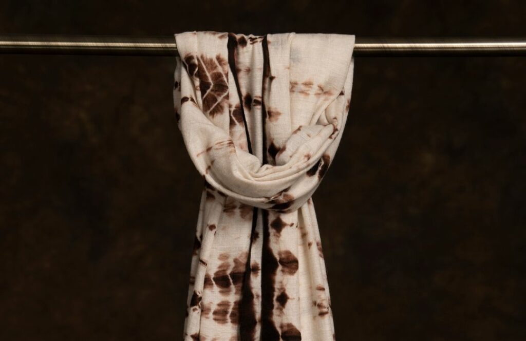 Shibori Cashmere scarf