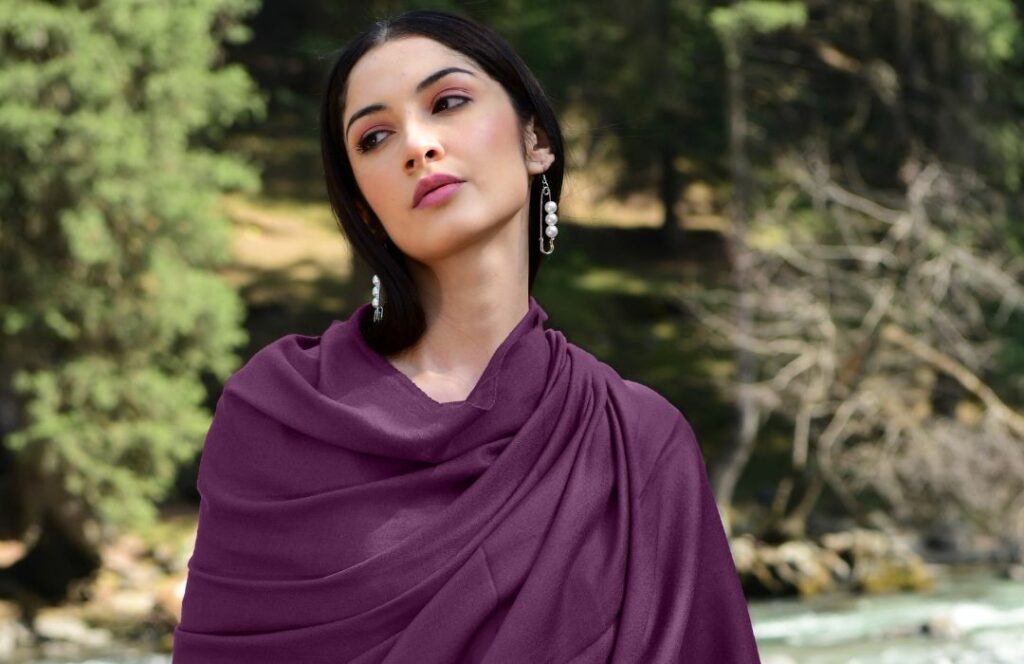 Wine Pashmina Shawl