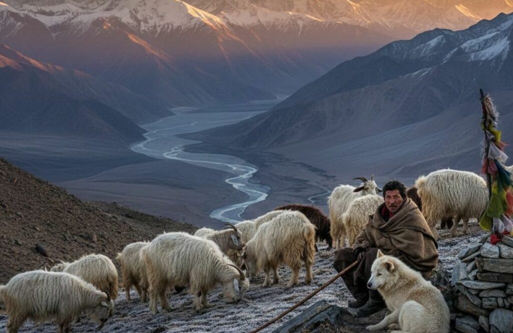 Changthangi goats in Ladakh