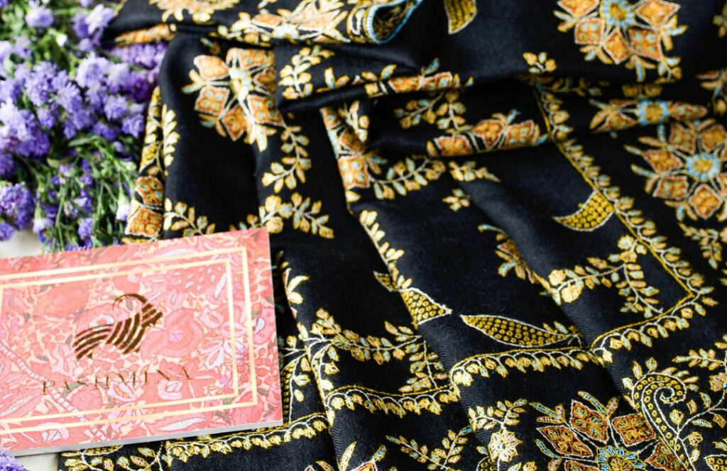 Men's Black Pashmina shawl