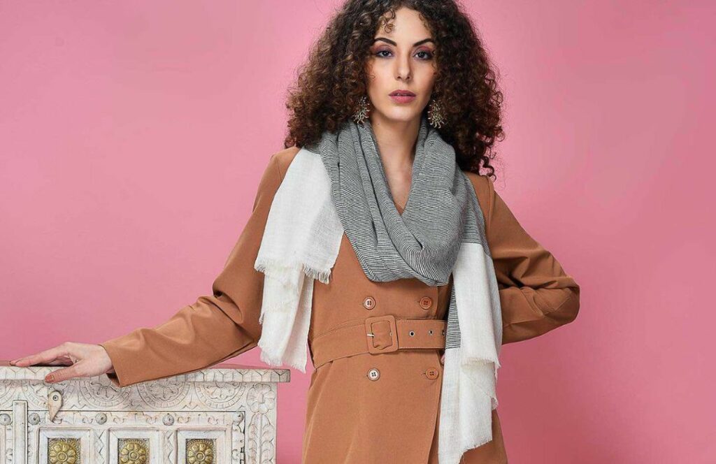 Striped Cashmere scarf