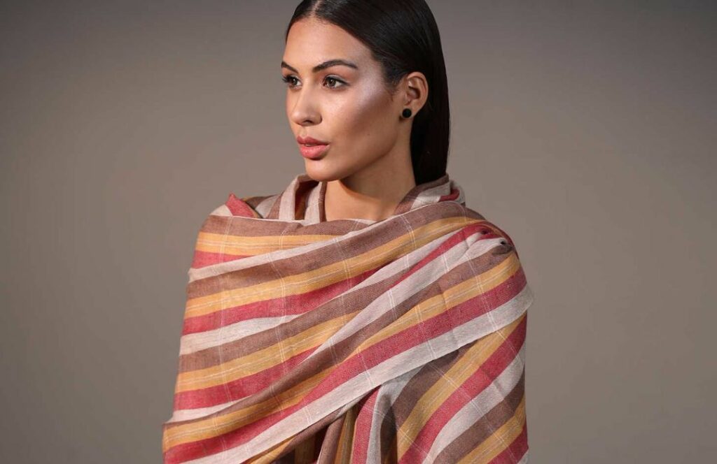 Striped Cashmere scarf