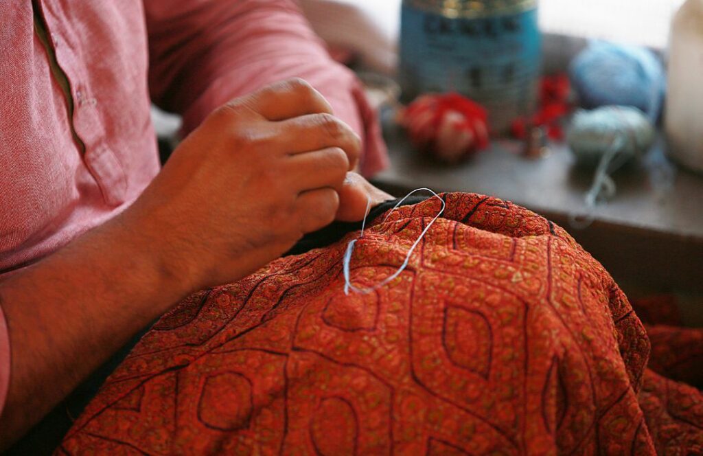 Sozni embroidery on Pashmina