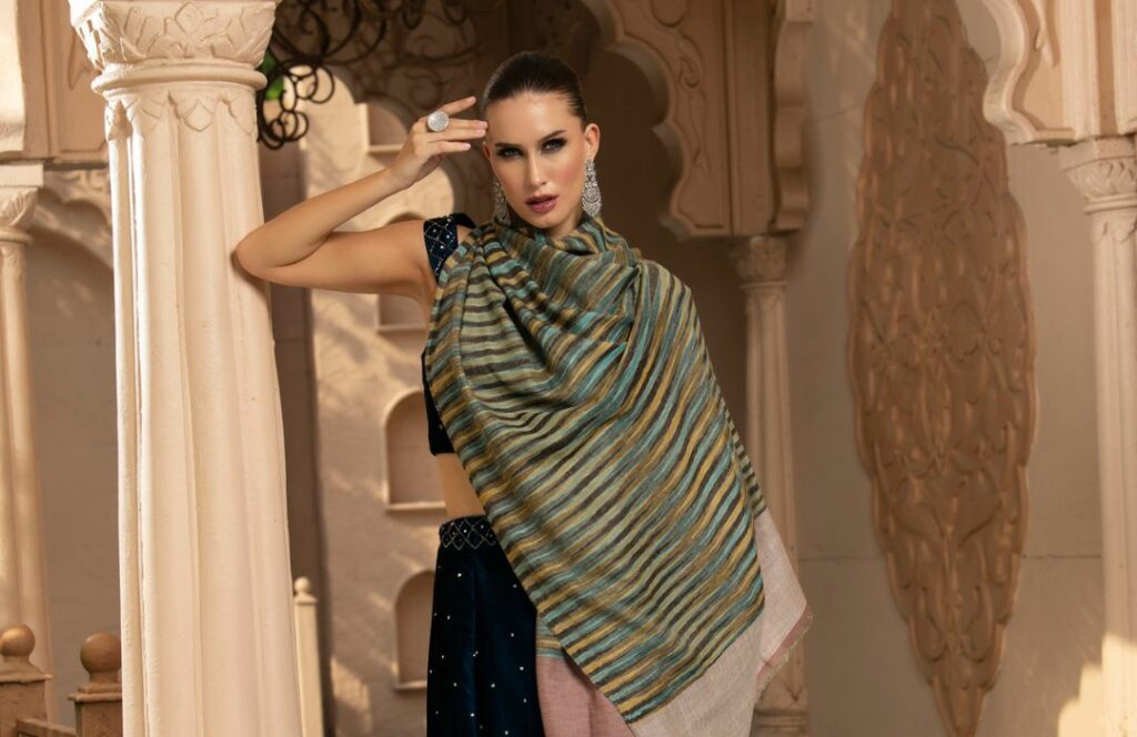 Ikat Cashmere wrap