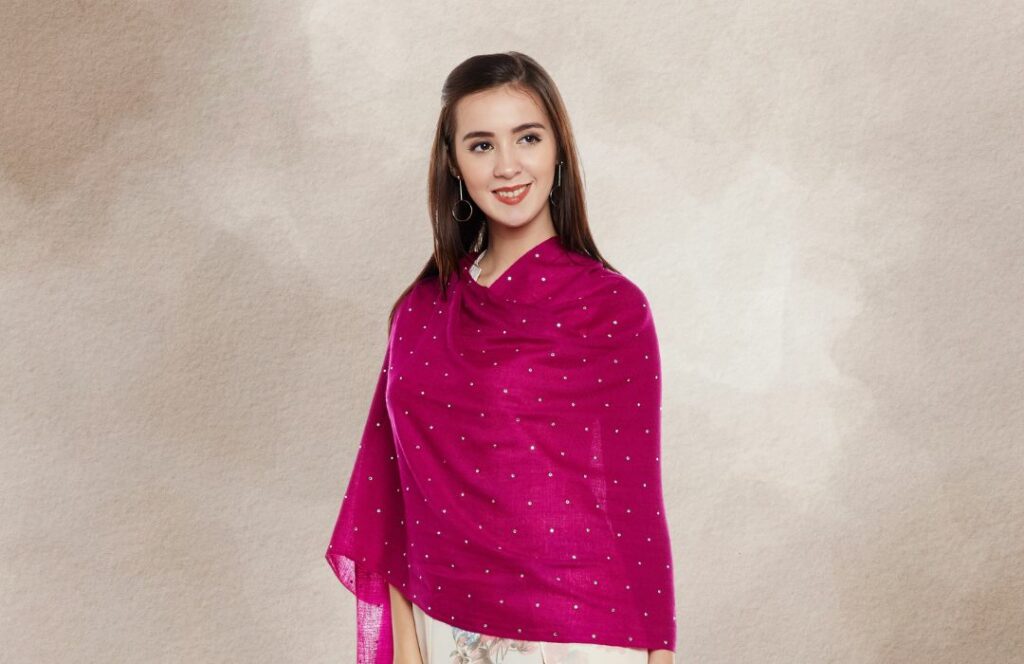 Swarovski Studded Cashmere Scarf