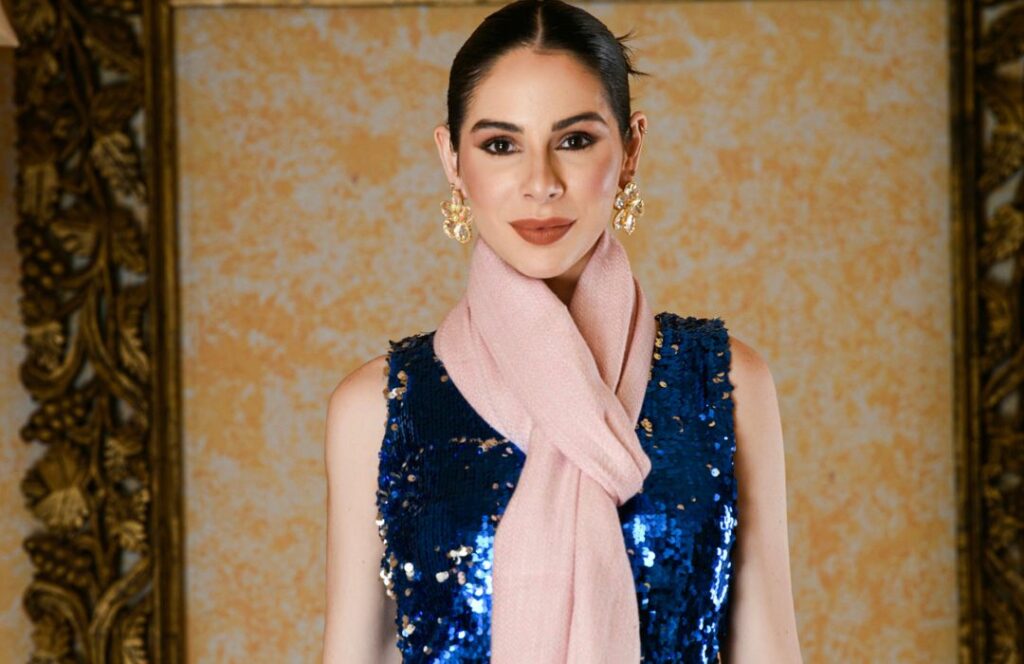 Patterned Cashmere scarf