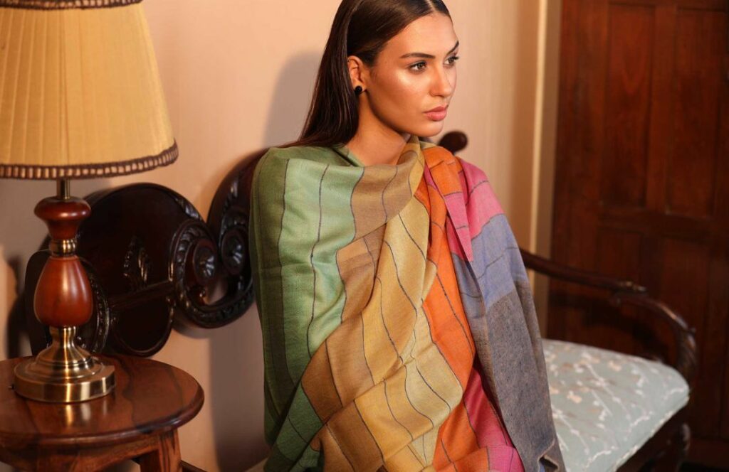 Patterned Pashmina Shawl