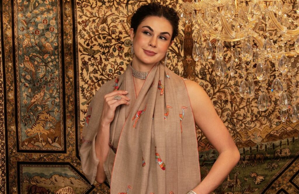 Beige Cashmere Scarf