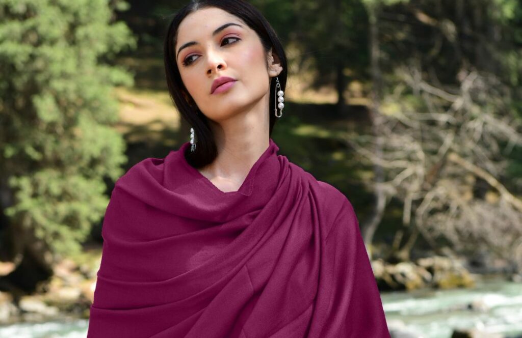 Magenta Pashmina Shawl